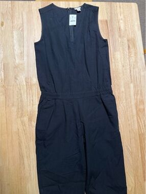J.Crew Women’s Size 0 Black Cotton Sleeveless Jumpsuit NWT